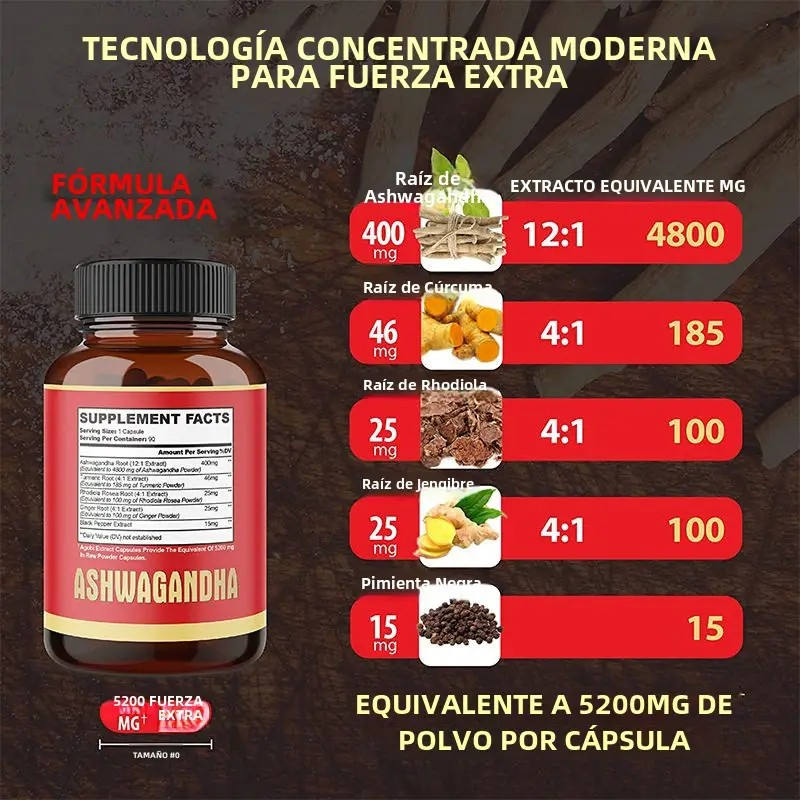 Ashwagandha 5200mg x 90 capsulas