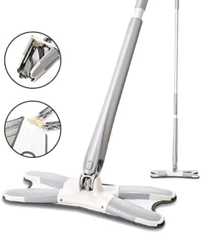 Trapeador plana de microfibra tipo x, giratorio 360