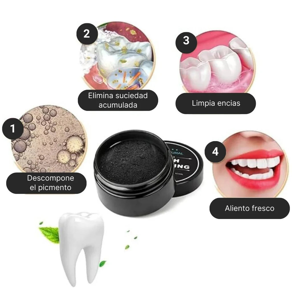 Blanqueador dental de carbon activo