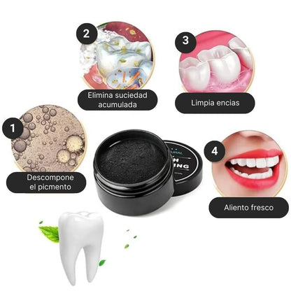 Blanqueador dental de carbon activo