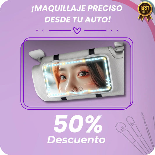 Espejo de maquillaje Con Luz Para Auto